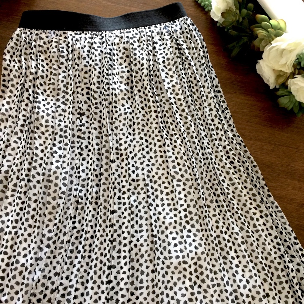Rachel Zoe Dot Pleated Skirt <M>